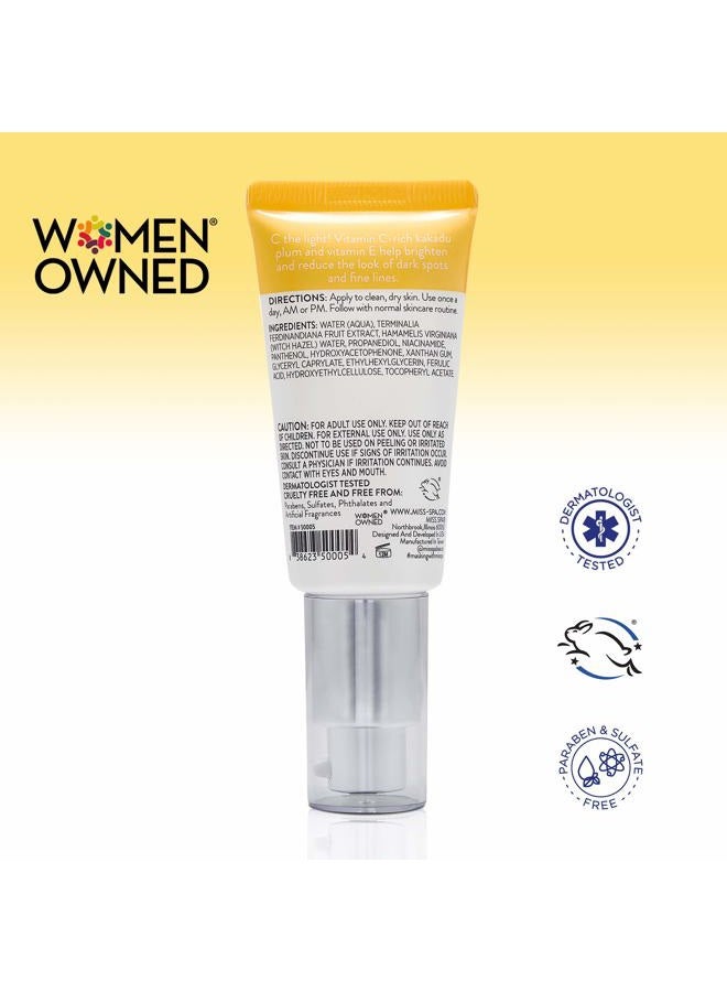 Miss Spa Bright Away Pigment Perfecting Smoothing Face Cream Serum for Women, Vitamin C, Antioxidant, 1.35 Oz. - Image 2