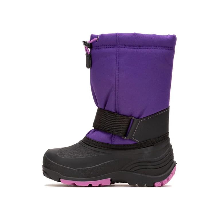 Kamik Rocket Insulated Waterproof Upper for Kids Snow Boots - Adjustable Collar & Lace Lock, Purple/Orchid - 4 Big Kid - Image 2