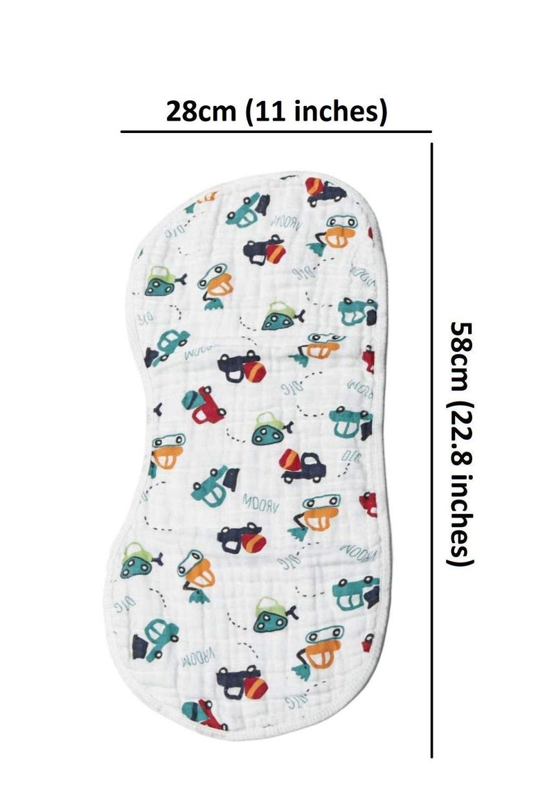 ShoppeWatch Muslin Burp Cloths Baby Burping Bibs 2-Pack Large 100% Cotton 6 Layers Absorbent Cloth Spit Up Dribble Rags BB22 - Image 3