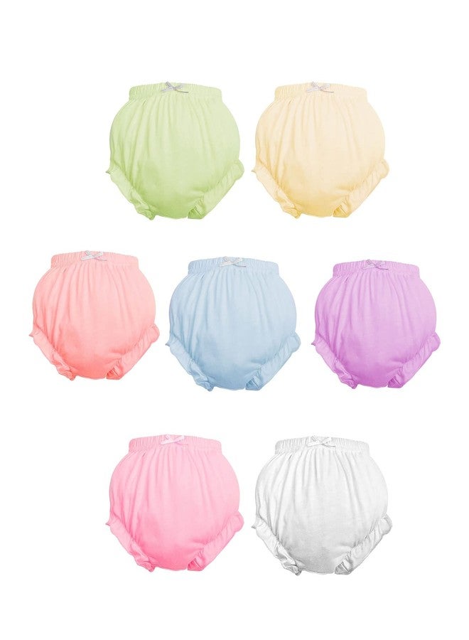 Baby Amabc 7Pack Diaper Cover - Baby Bloomers,Cotton Underwear,Panties for Toddler Girls - Image 1