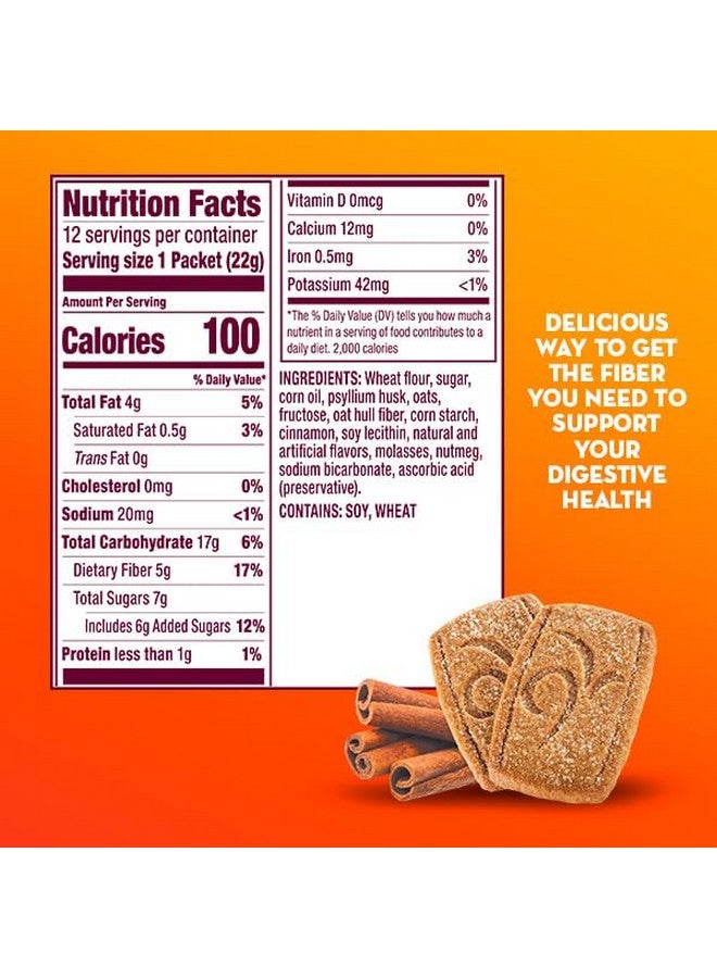 Metamucil Fiber Thins, Daily Psyllium Husk Fiber Supplement, Supports Digestive Health and Satisfies Hunger, Cinnamon Spice Flavor, 48 Total Servings (4 Packs of 12) - Image 2
