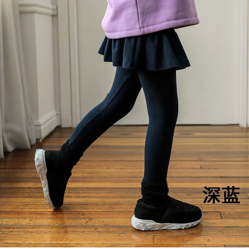 Girls Skirt Pants Fake Two Leggings Skirt Pleated Cotton Trousers In Big Children Korea Children'S Clothing - Image 1