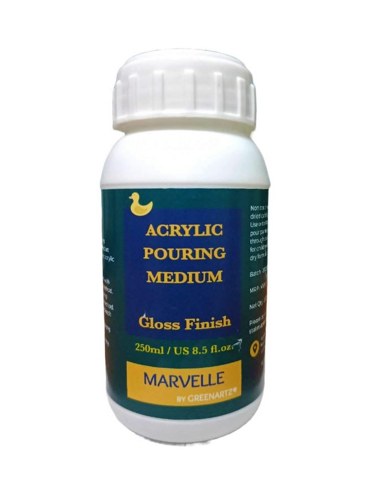 MARVELLE 250ml Acrylic Pouring Medium for acrylic pour Painting and fluid art (Non Toxic | Quick dry) - Image 1