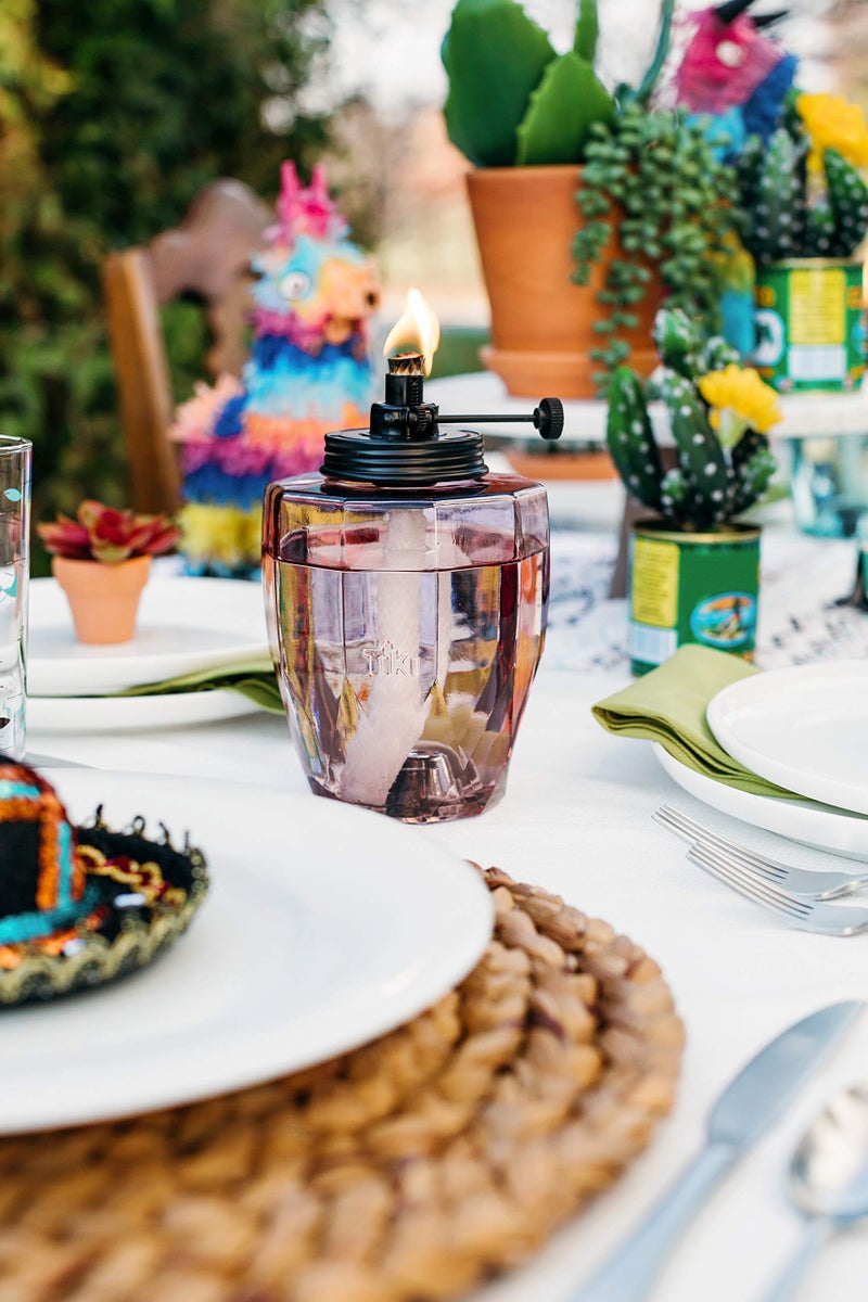 TIKI Adjustable Flame 64" Glass Torch – Pink Decorative Lighting for Outdoor Lawn, Patio & Garden | Includes Snuffer & Long-Lasting Wick | Weather-Resistant Design - Image 5