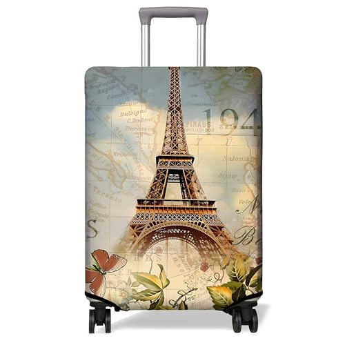 PtRug Travel Luggage Cover Suitcase Protector Fits 1832 Inch Wheel Covers PatternedTravel Related Items Flower Luggage Protector Elastic S - Image 1