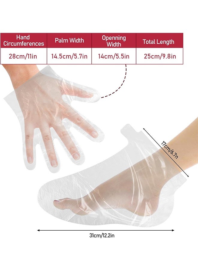 GIFT 400 Pieces Paraffin Wax Bath Liners Hands Feet No Leakage Plastic Hand Foot Covers Disposable Therapy Bags Spa Pedicure Accessories For Women Men  - Image 4