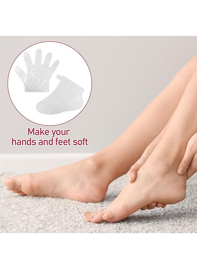 GIFT 400 Pieces Paraffin Wax Bath Liners Hands Feet No Leakage Plastic Hand Foot Covers Disposable Therapy Bags Spa Pedicure Accessories For Women Men  - Image 2