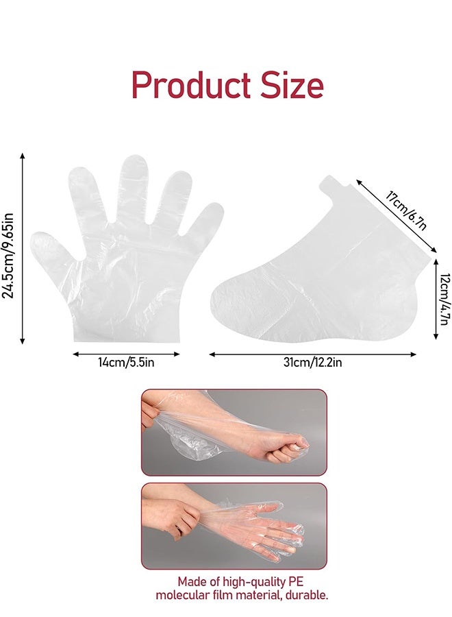 GIFT 400 Pieces Paraffin Wax Bath Liners Hands Feet No Leakage Plastic Hand Foot Covers Disposable Therapy Bags Spa Pedicure Accessories For Women Men  - Image 3