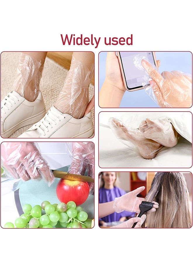 GIFT 400 Pieces Paraffin Wax Bath Liners Hands Feet No Leakage Plastic Hand Foot Covers Disposable Therapy Bags Spa Pedicure Accessories For Women Men  - Image 5
