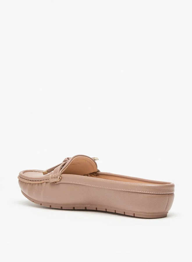 Flora Bella By Shoexpress Women's Bow Accent Slip-On Mules