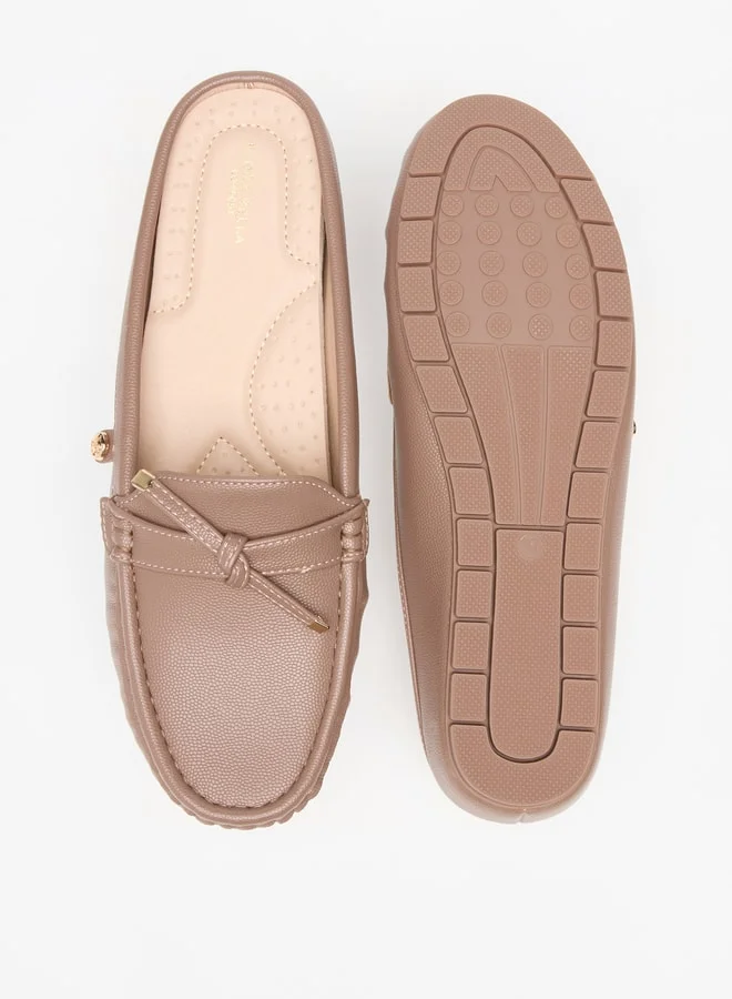 Flora Bella By Shoexpress Women's Bow Accent Slip-On Mules