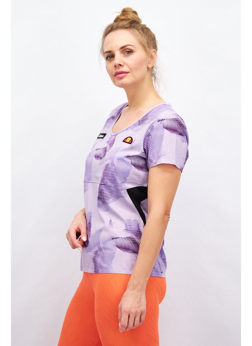 Ellesse Women Sportswear Fit Short Sleeves Outdoor T-Shirt, Purple  - Image 2