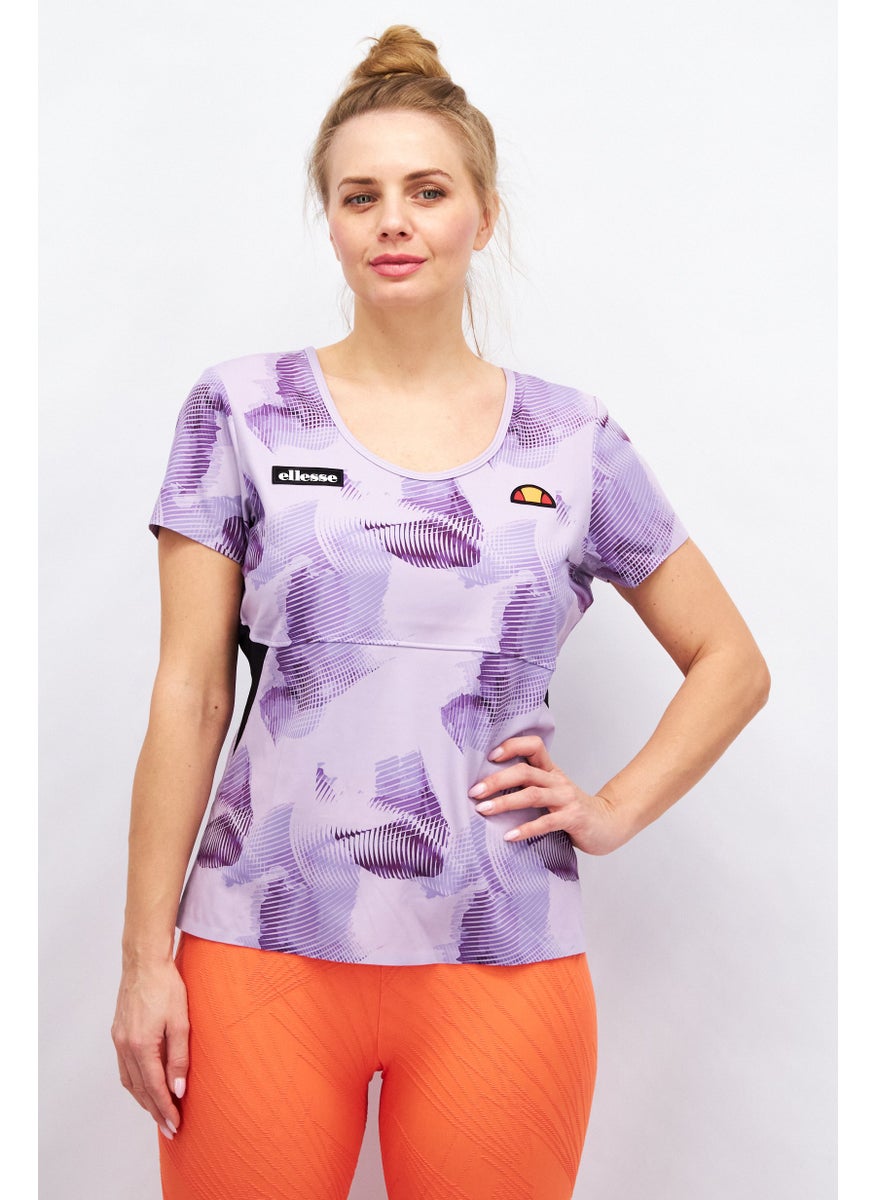 Ellesse Women Sportswear Fit Short Sleeves Outdoor T-Shirt, Purple  - Image 1