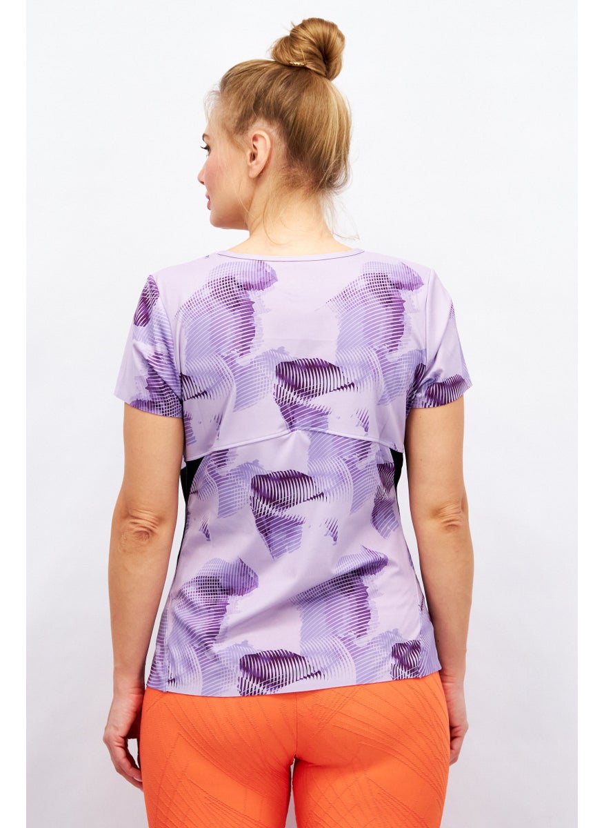 Ellesse Women Sportswear Fit Short Sleeves Outdoor T-Shirt, Purple  - Image 3