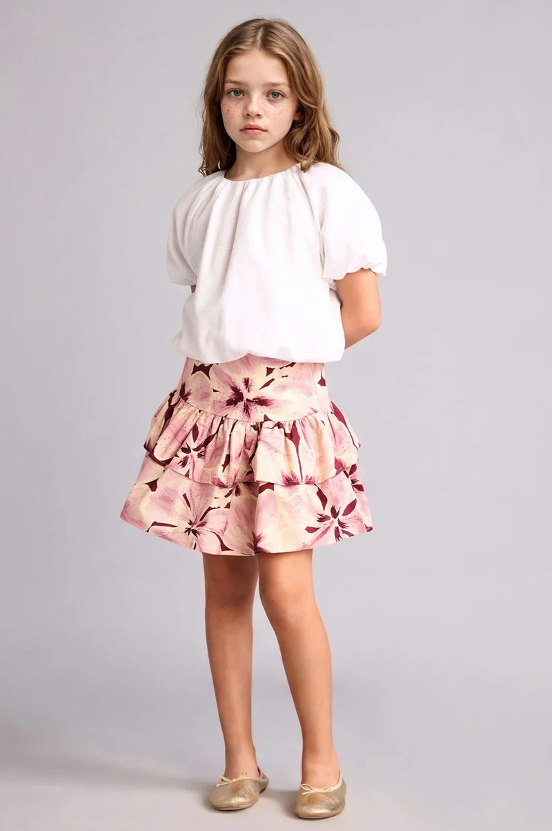 ديفاكتو Girl Poplin Skirt