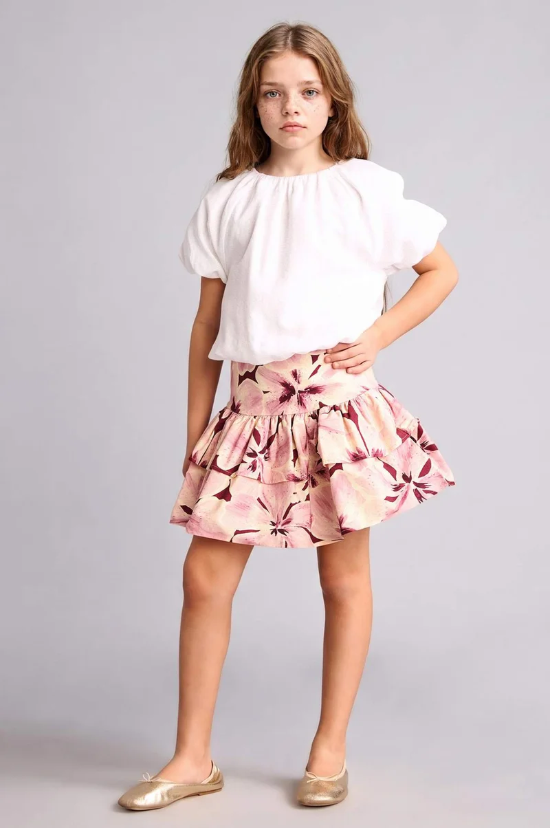 ديفاكتو Girl Poplin Skirt