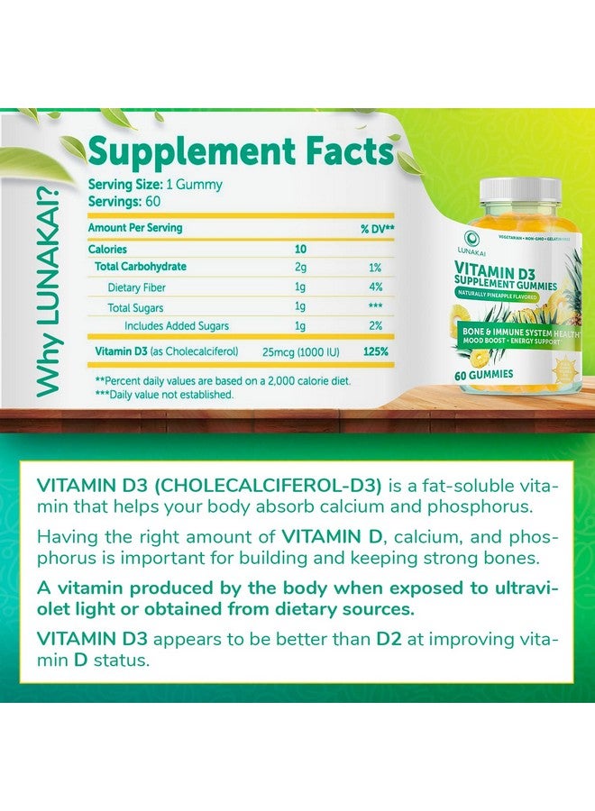 LUNAKAI Prenatal And Vitamin D3 Gummies Bundle Non Gmo Gluten Free No Corn Syrup All Natural Supplements 60 Ct Prenatal Gummies And 60 Ct Vitamin D3 Gummies 30 Days Supply - Image 4