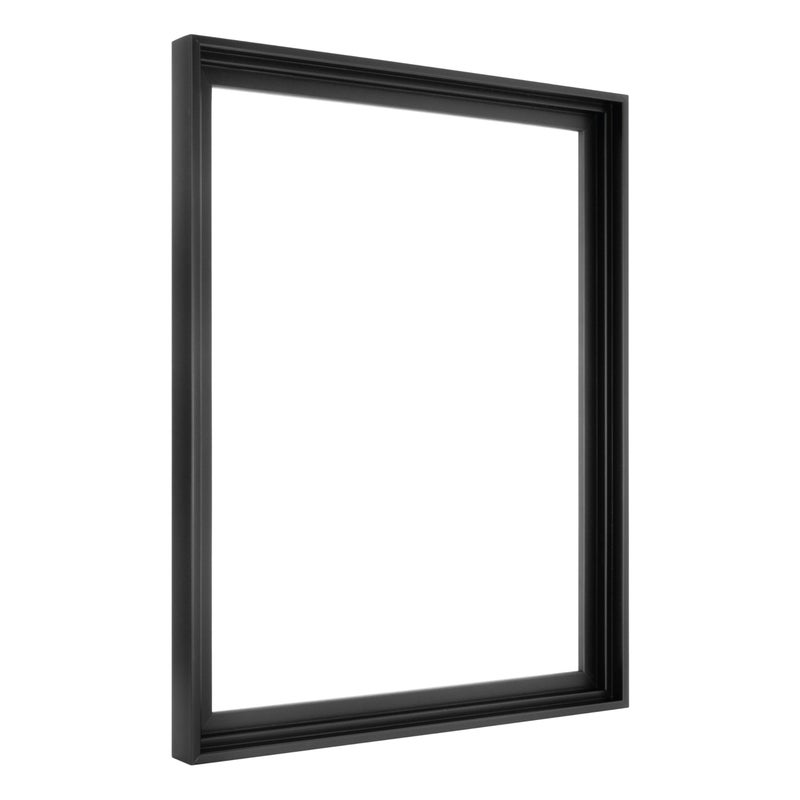 MCS Canvas Float Frames 16x20 Frame Black Frame for Finished Canvases Vertical Horizontal Wall Hanging Large with Adhesive for Canvas Paintings 1Pack