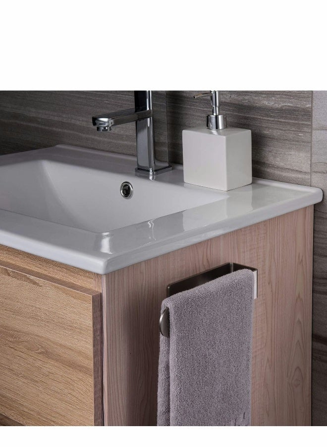 Hand Towel Holder/Hand Towel Ring - Self Adhesive Bathroom Towel Bar Stick on Wall, 304 Stainless Steel Brushed (Short)  - Image 2