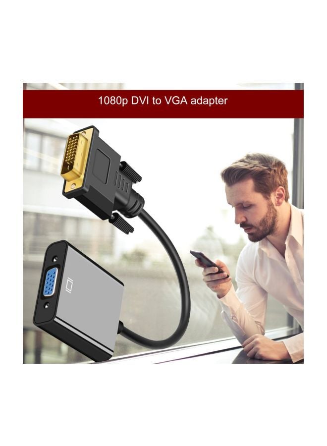 محول من DVI 24+1 ذكر إلى VGA أنثى ب15 دبوس أسود - Image 4