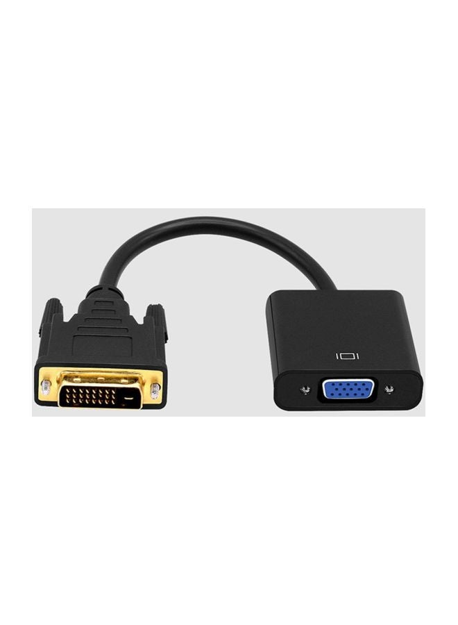 محول من DVI 24+1 ذكر إلى VGA أنثى ب15 دبوس أسود - Image 2