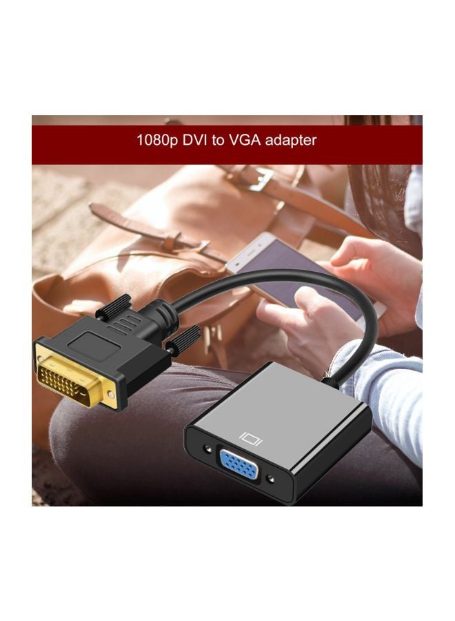 محول من DVI 24+1 ذكر إلى VGA أنثى ب15 دبوس أسود - Image 5