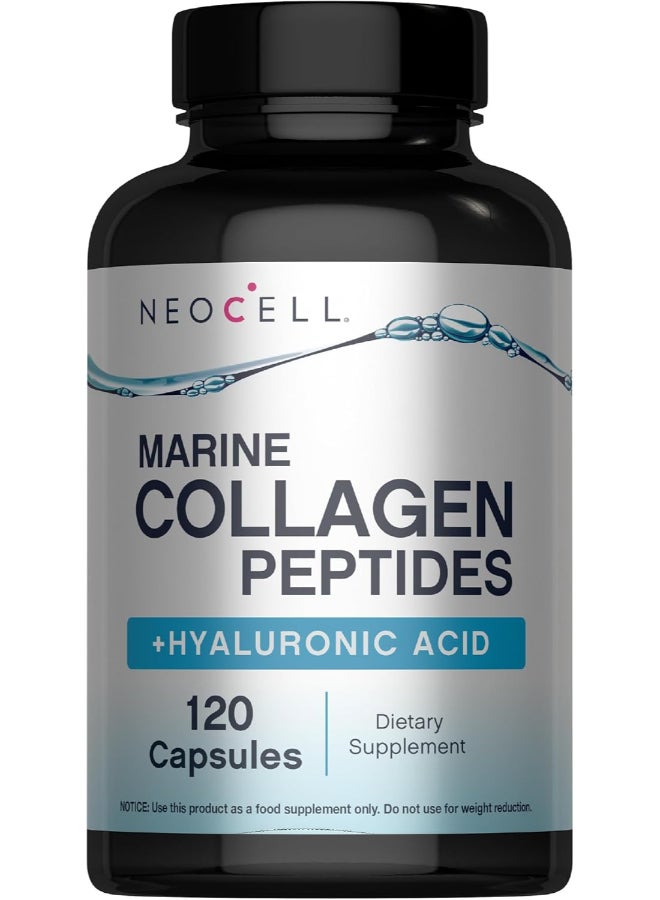 NEOCELL Marine Collagen with Hyaluronic Acid, 120 Capsules - Image 1