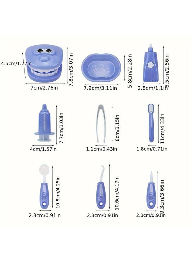 Purple Dental Examination Tooth Model Doctor Role Play Toy For Kids - Image 3