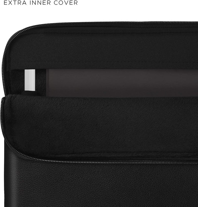 Comfyable Tablet Sleeve Compatible with iPad Air 13 inch M3 2025, iPad Pro 13" M5 2025 with Magic Keyboard & Pencil Holder - PU Leather Bag Slim Protective Cover Case - Black Pebbled - Image 4