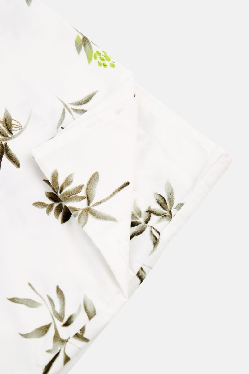 Catherine Malandrino 3 Pieces Floral Print Microfiber Bedsheet Set, White  - Image 3