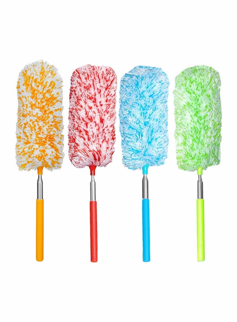 سيوسي 4 Pcs Microfiber Duster Microfiber Hand Duster Washable Microfibre Cleaning Tool Extendable Dusters for Cleaning Office Car Computer Air Condition Washable Duster - Image 1