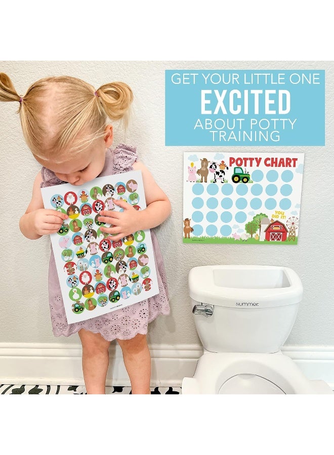 Hadley Designs Farm Animals Sticker Chart for Kids Potty Training Chart for Toddlers - Image 4