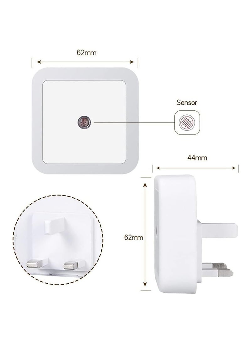 2 Pcs Night Light, Night Lights Plug into Wall, Auto On/Off Motion Activation Nightlight,  For Bathroom, Hallway, Bedroom, Kids Room, Stairway - Image 2