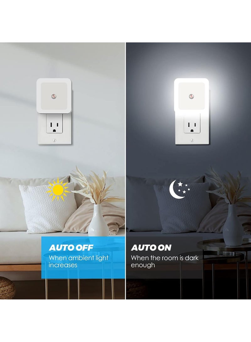 2 Pcs Night Light, Night Lights Plug into Wall, Auto On/Off Motion Activation Nightlight,  For Bathroom, Hallway, Bedroom, Kids Room, Stairway - Image 4