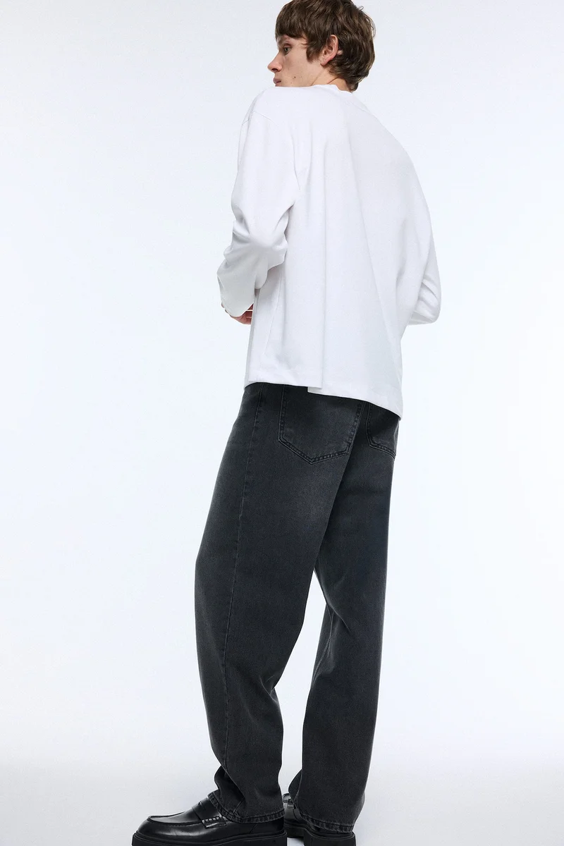 Defacto  Baggy Fit Regular Hem Cotton Trousers for Men | Best Price UAE
