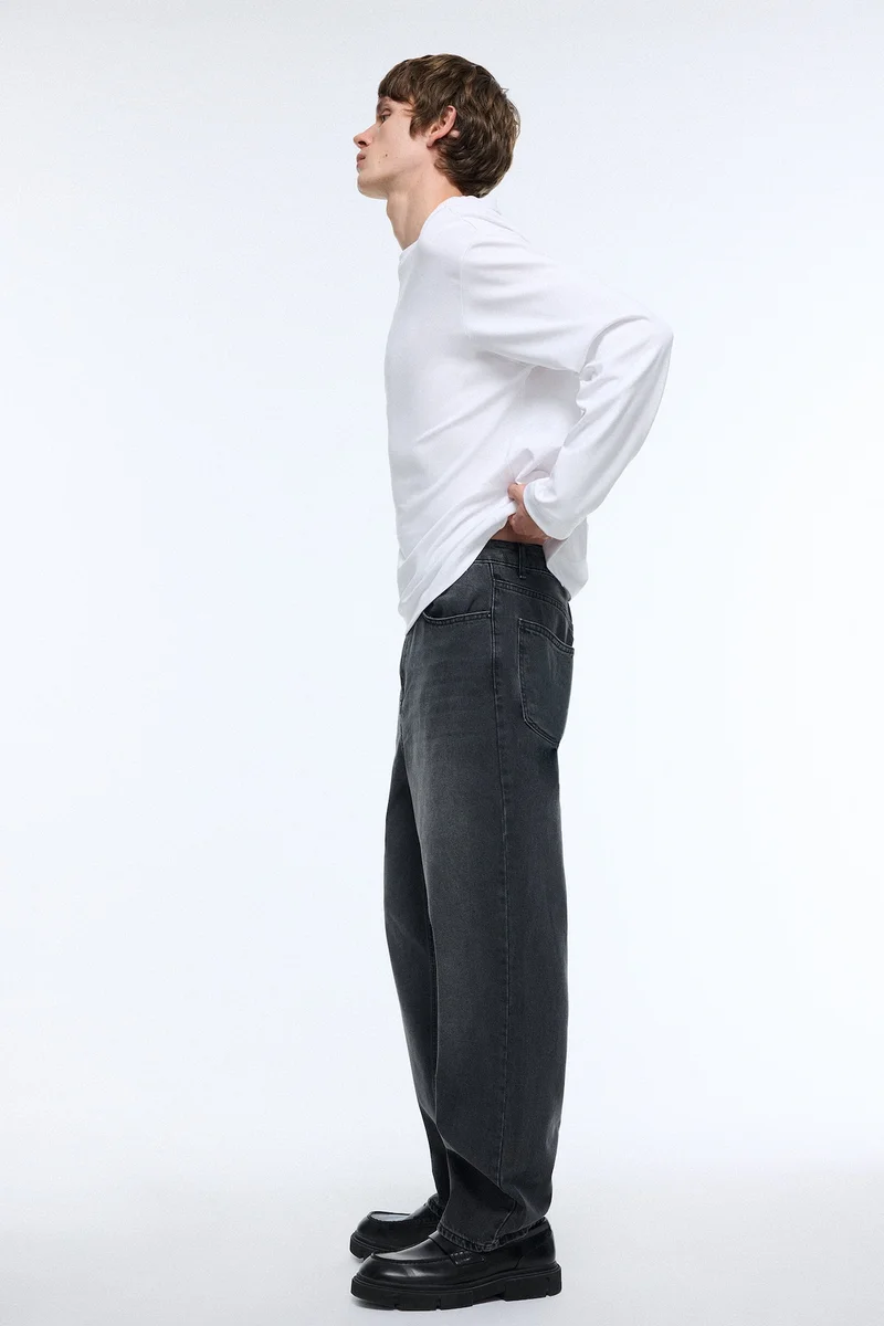 Defacto  Baggy Fit Regular Hem Cotton Trousers for Men | Best Price UAE