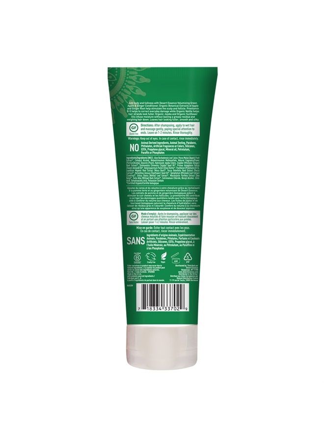 Desert Essence Green Apple and Ginger Conditioner - 8 fl oz - Volume for Fine Hair - Moisturizing, Thickening, Volumizing - w/Organic Extracts and Oils, Vitamins, Antioxidants - Paraben-Free - Image 2