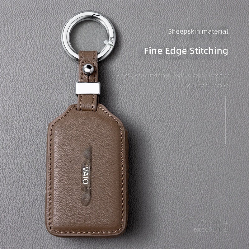 Volvo Premium Sheepskin Key Case for Volvo XC60, S90, S60, V60, V90 - Elegant Business Style - Image 3