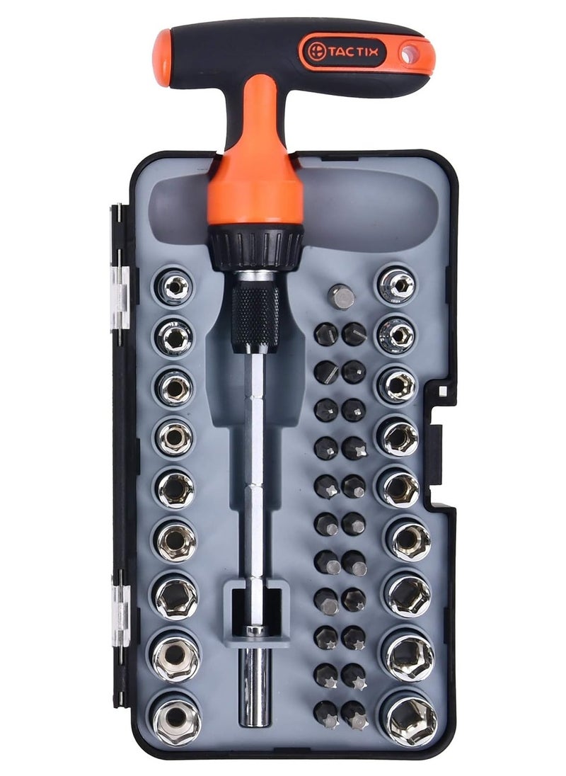 Tactix Tactix 900182 43Piece Ratchet T Driver Set Black Orange 