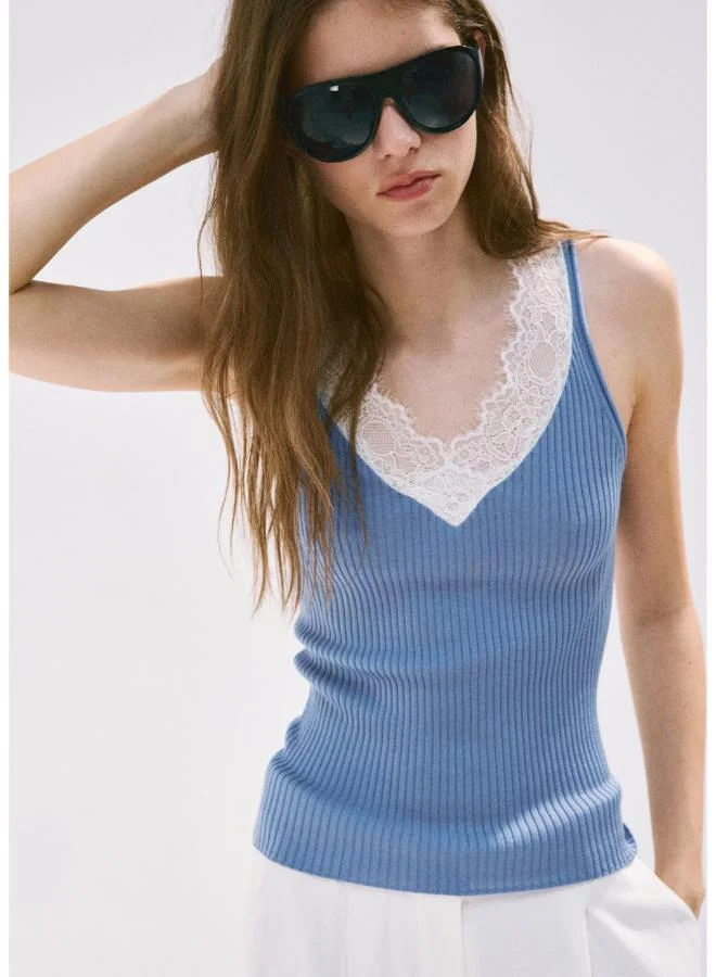 مانجو Lace Lyocell Top