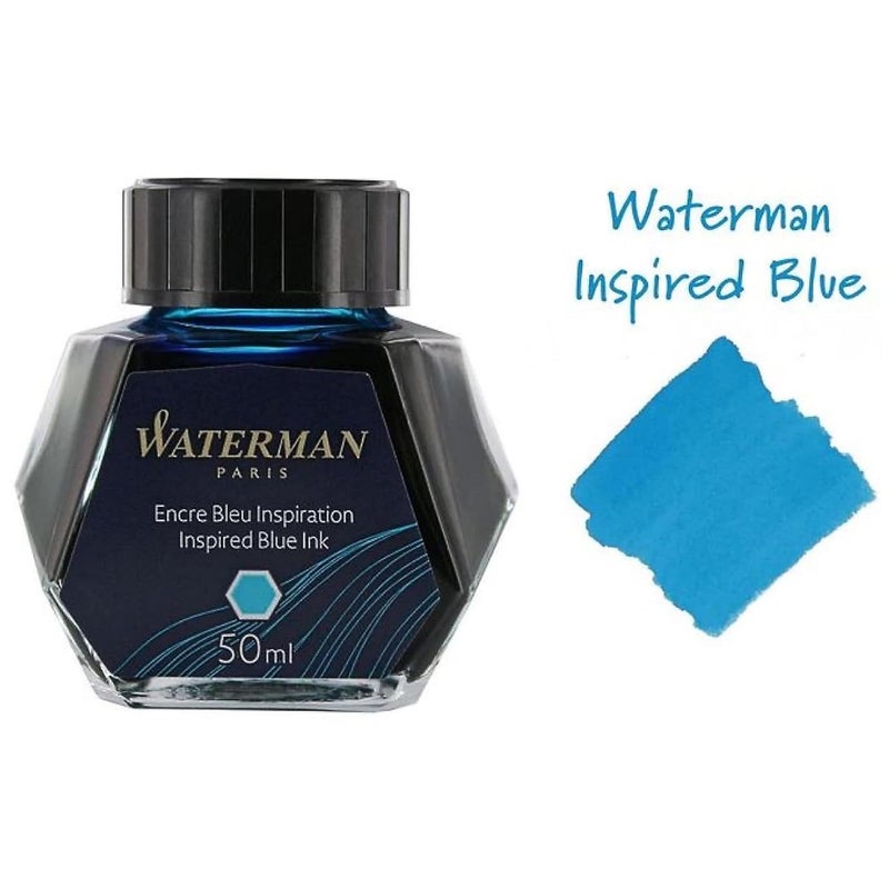 Waterman bottle ink inspired Blue 50ml S2270140 regular imported goods - Image 2