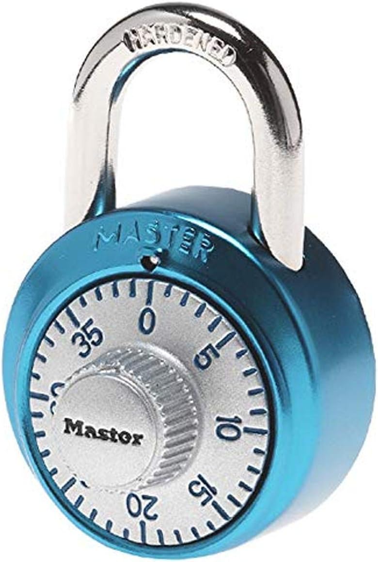 Master Lock 1561DLTBLU Combination Padlock - Light Blue, Durable and Secure for Lockers - Image 4