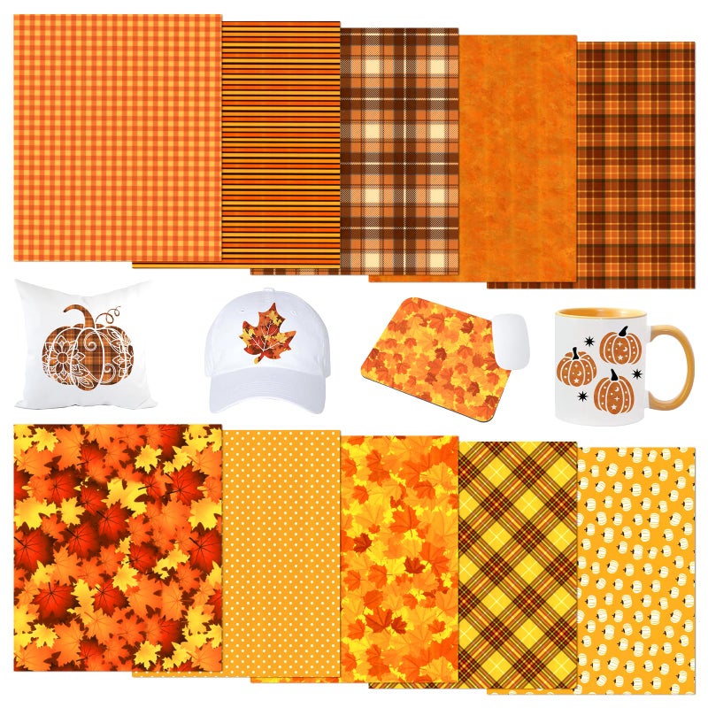 ورق نقل الطباعة بالتسامي من تينت نوت 10 ورقات 12x10 حزمة ورق نقل الطباعة بالتسامي للأكواب والأكواب الحرارية وسلاسل المفاتيح والقمصان