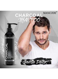 MAN CODE Mancode Charcoal Hair Shampoo For Men Infused With Activated Charcoal Helps To Deep Cleanse Soothe Scalp Repair Dry & Damaged Hair 200Ml  - Image 3