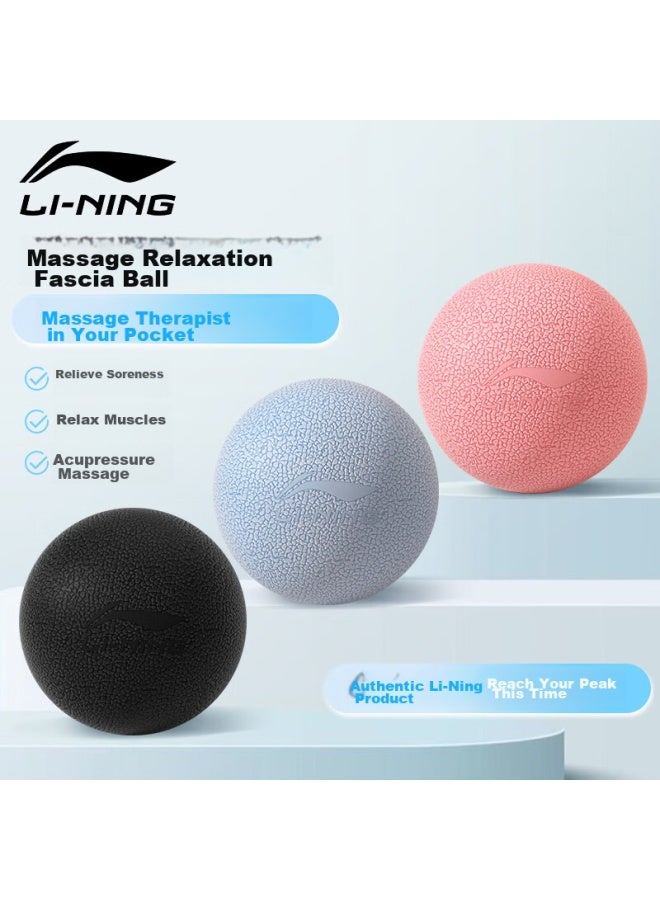 Li-Ning Li Ning Fascia Ball, Muscle Relaxation, Yoga Massage, Exercise Fitness Ball, Hand Grip, Foot Massage, Fascia Ball, Black  - Image 2