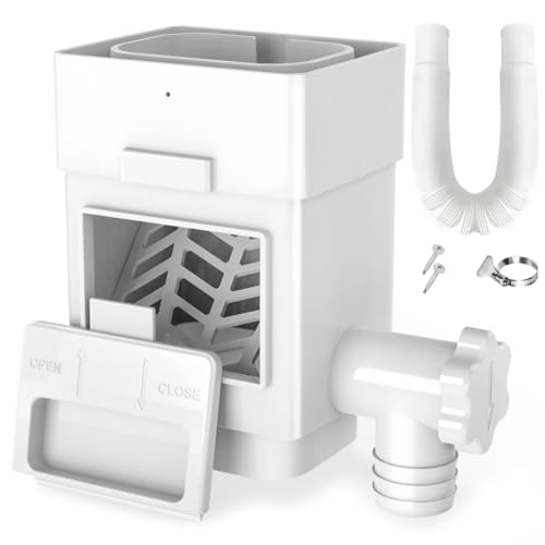 Anivia Rainwater Collection System, Downspout Diverter Fits for 2x3 or 3x4 Inch Standard Downspouts, Rain Barrel Diverter Kit with Adjustable Valve and Filter. 5ft Hose - White - Image 1