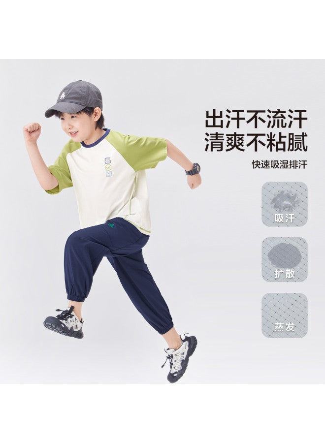 Zuoxi Boys' Pants Summer Thin Long Trousers Kids Quick-dry Mosquito-proof Joggers Breathable Cooling Athletic Wear Trendy Big Boys' Clothing - Image 4