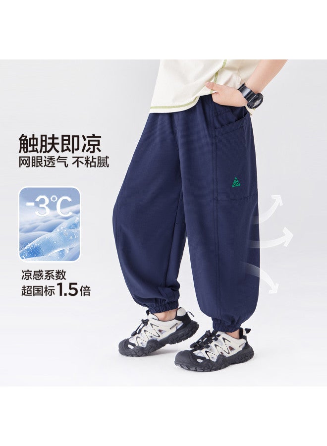 Zuoxi Boys' Pants Summer Thin Long Trousers Kids Quick-dry Mosquito-proof Joggers Breathable Cooling Athletic Wear Trendy Big Boys' Clothing - Image 3