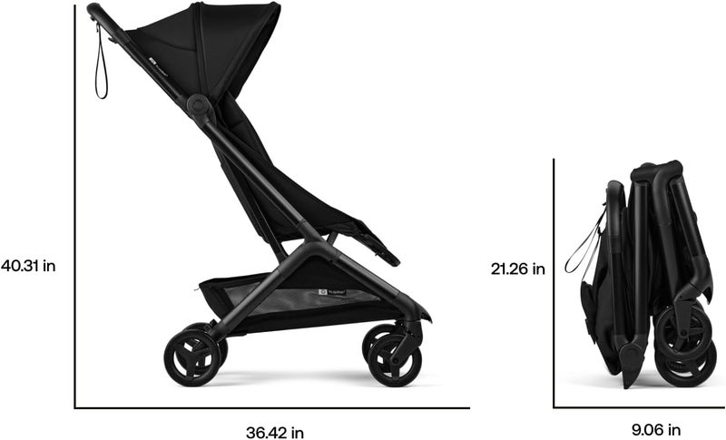 Bugaboo عربة السفر بوجابو باترفلاي 2 - تصميم فائق الصغر وخفيف الوزن وصديق للطائرات باللون الأسود - Image 2