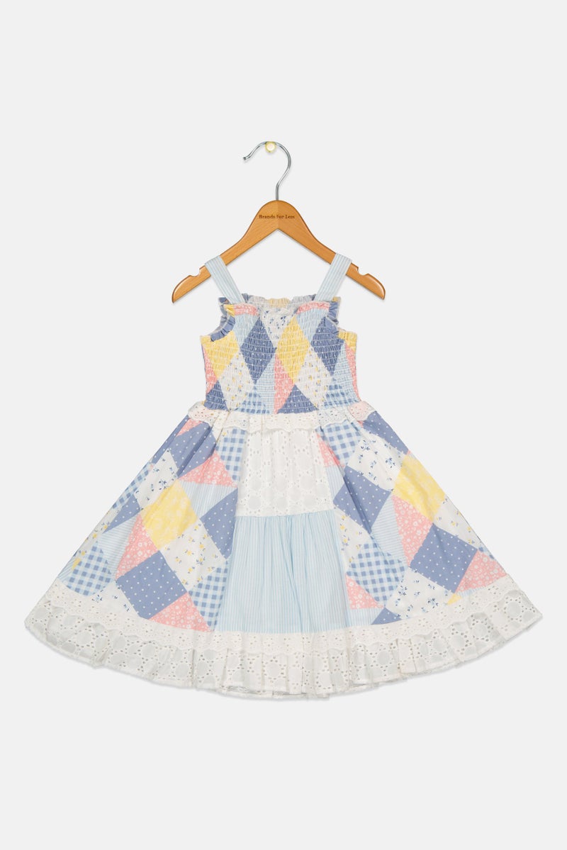 Willow & Whistle Toddlers Girl Colourblock Dress, Multicolor - Image 3